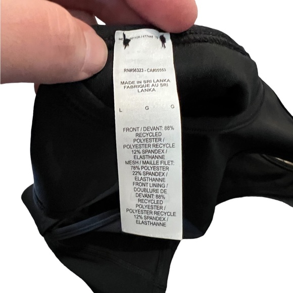 Nike Black Sports Bra Black with Stripes Size Large - Picture 11 of 11